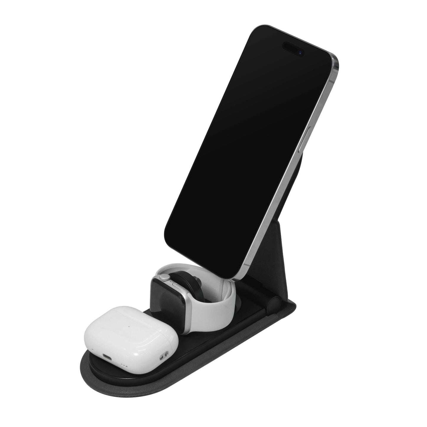 3-1 Folding Leather Charging Dock (with Fast Charge Adapter and Case) - Phunkee Tree