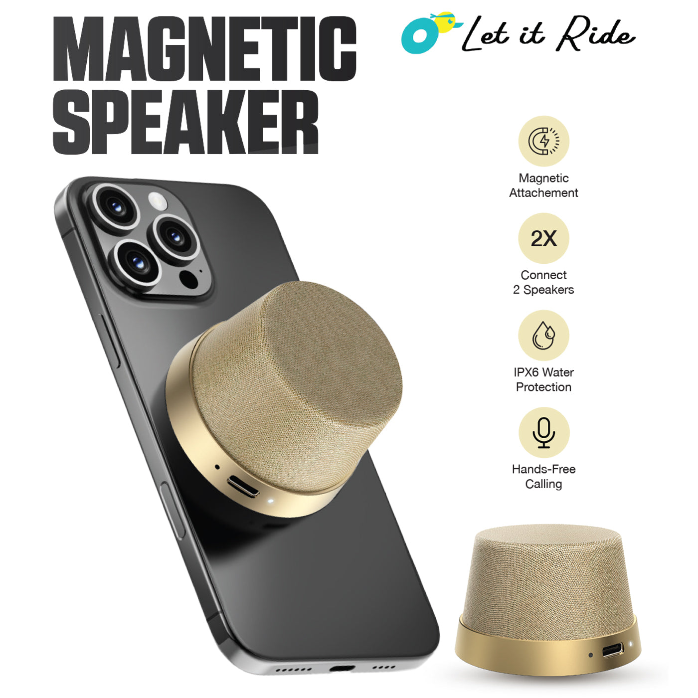 Let It Ride - Magnetic Speaker & Phone Stand