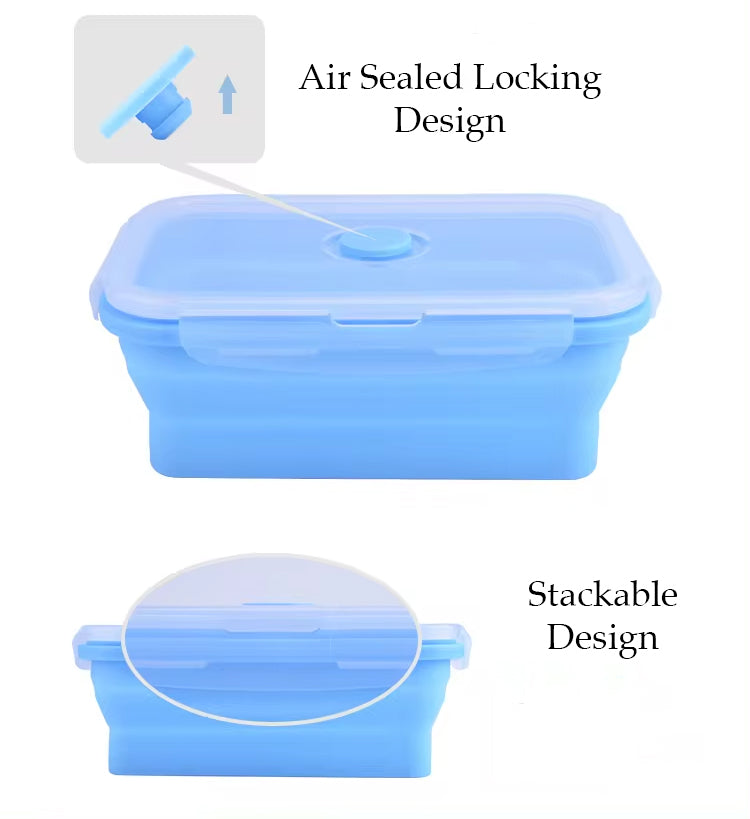 Collapsible Silicone Food Storage Container Set of 4 with Collapsible Mug - Right In Stride