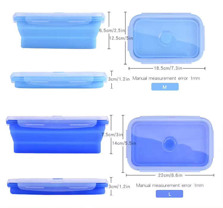 Collapsible Silicone Food Storage Container Set of 4 with Collapsible Mug - Right In Stride