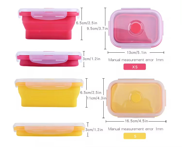 Collapsible Silicone Food Storage Container Set of 4 with Collapsible Mug - Right In Stride