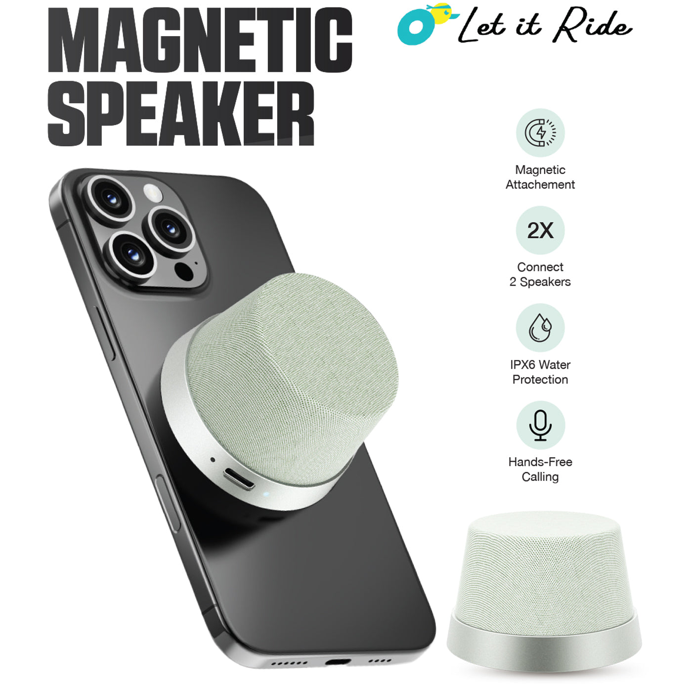 Let It Ride - Magnetic Speaker & Phone Stand