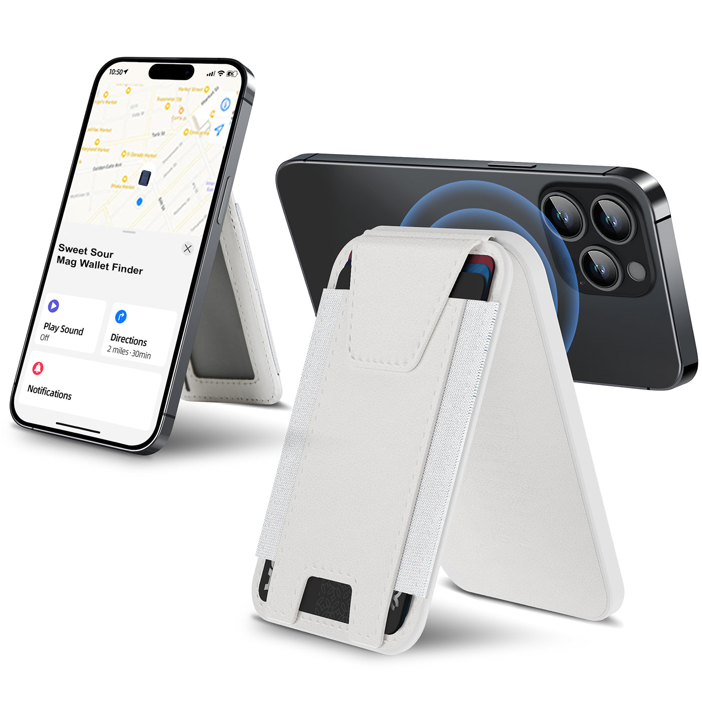 Leather Magnetic Wallet & Tracker