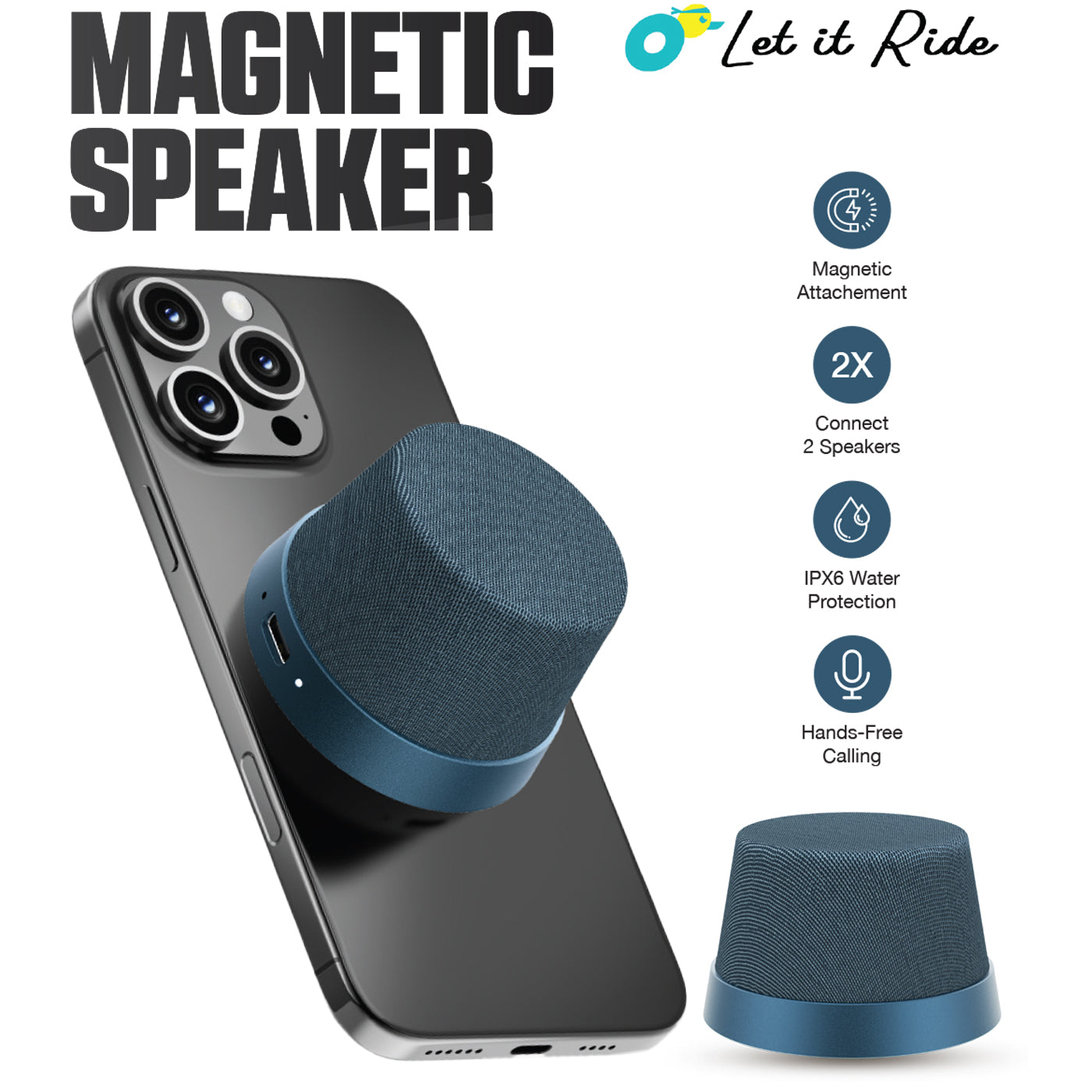 Let It Ride - Magnetic Speaker & Phone Stand