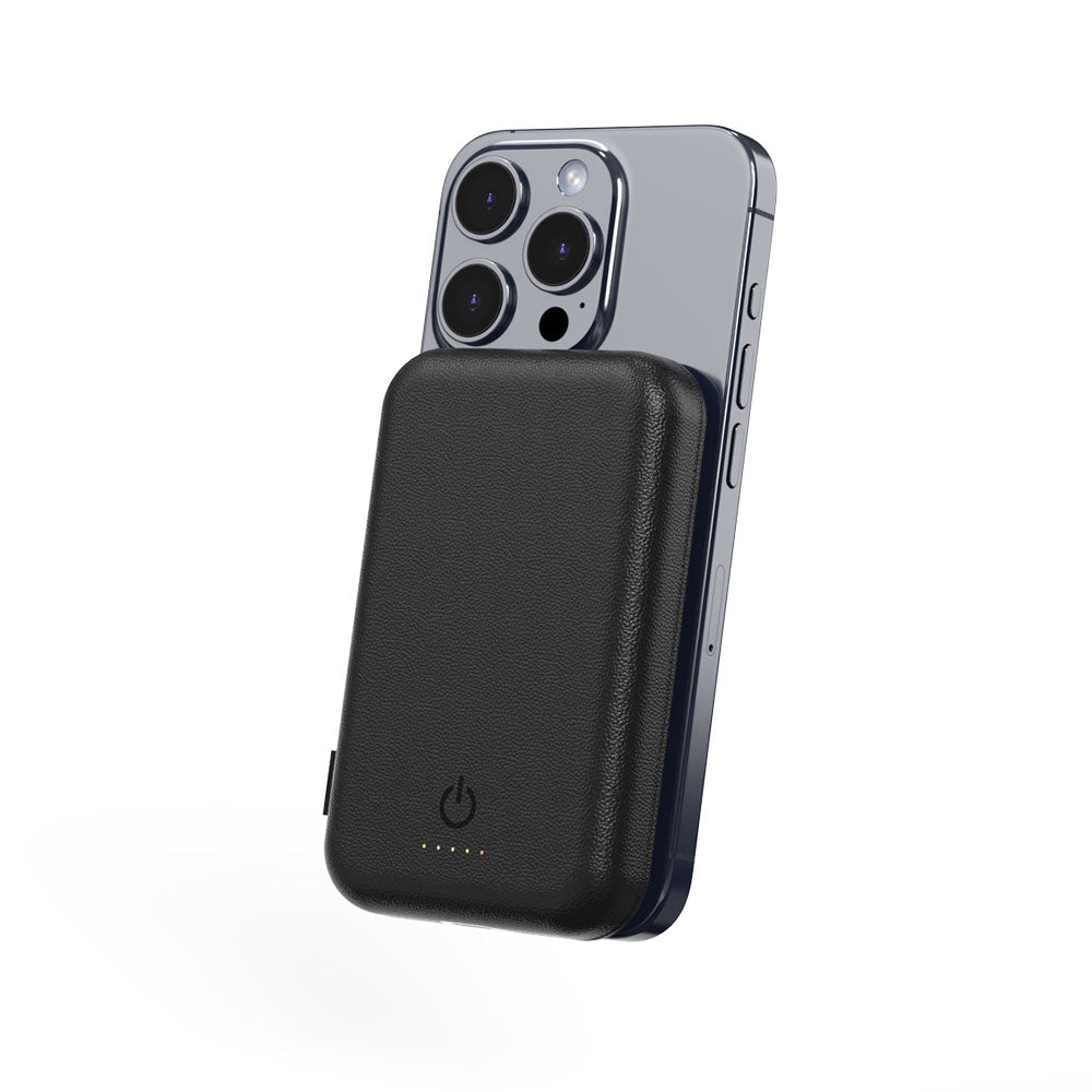 Leather Magnetic Wireless Power Bank