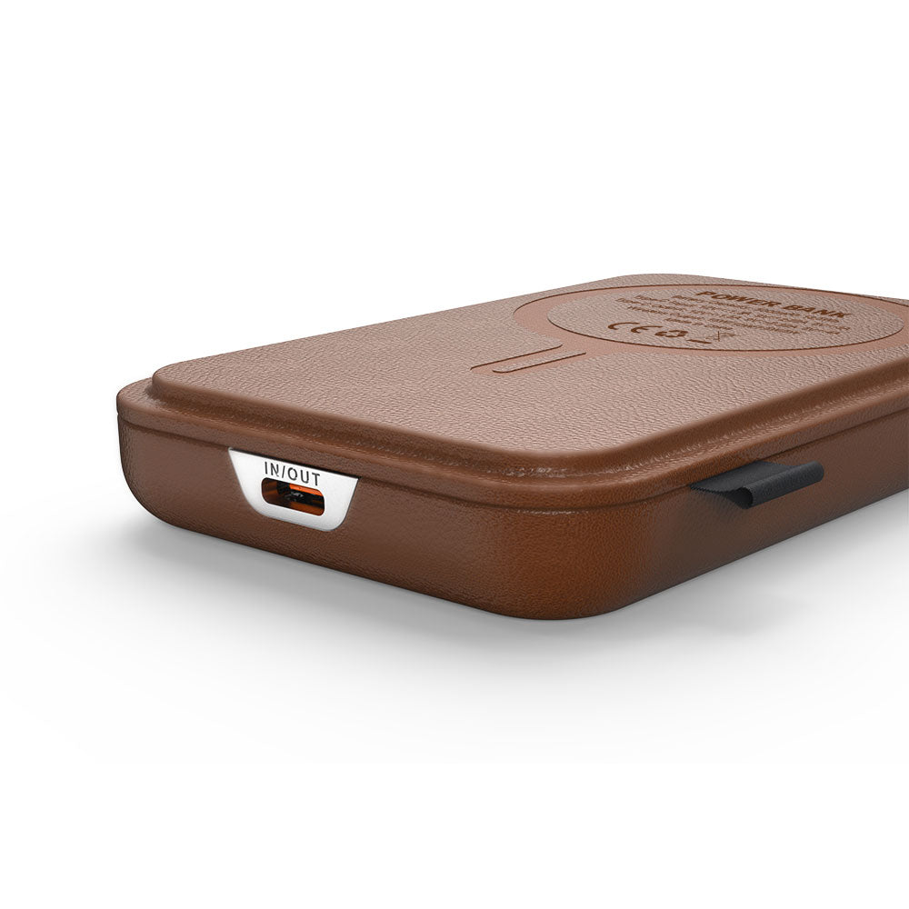 Leather Magnetic Wireless Power Bank
