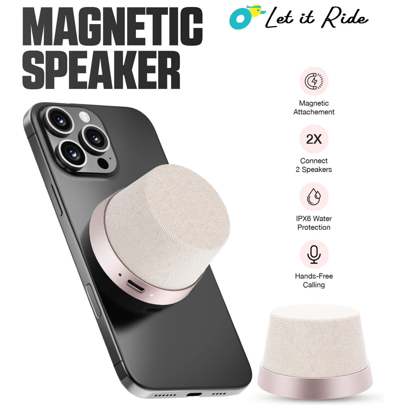 Let It Ride - Magnetic Speaker & Phone Stand