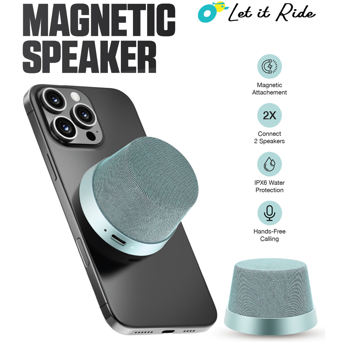 Let It Ride - Magnetic Speaker & Phone Stand