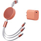 6 in 1 - Retractable Cables with Fast Charge Adapter