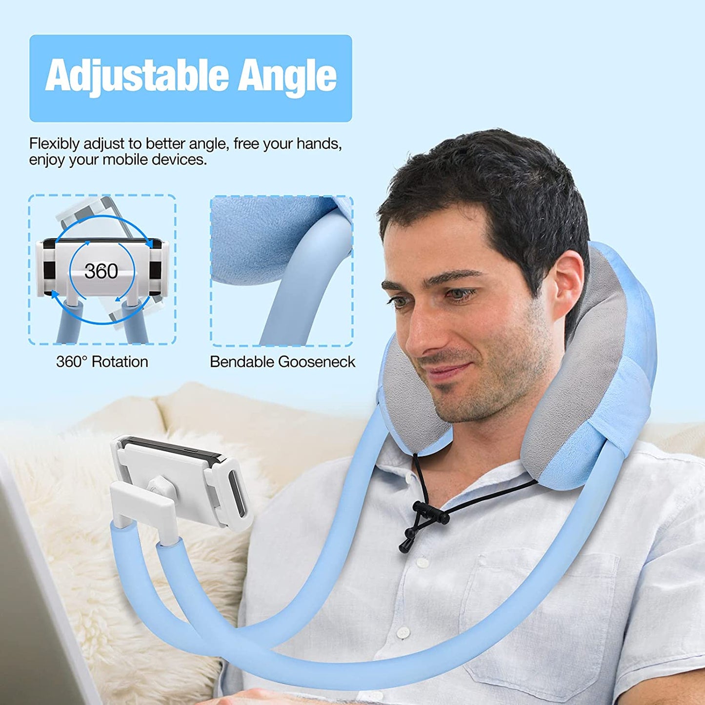 Neck Pillow with Phone Holder