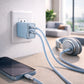 2-Pack 6ft Leather USB-C or Lightning Charging Cables with Dual Adapter