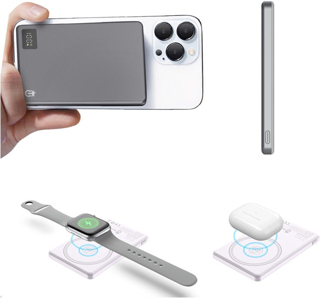 3-in-1 Slim Power Bank with Stand