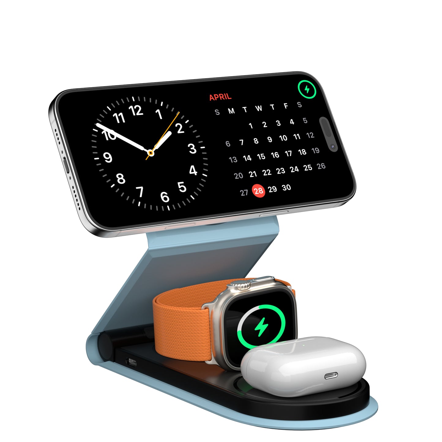 3-1 Leather Charging Stationcwith Fast Charge Adapter