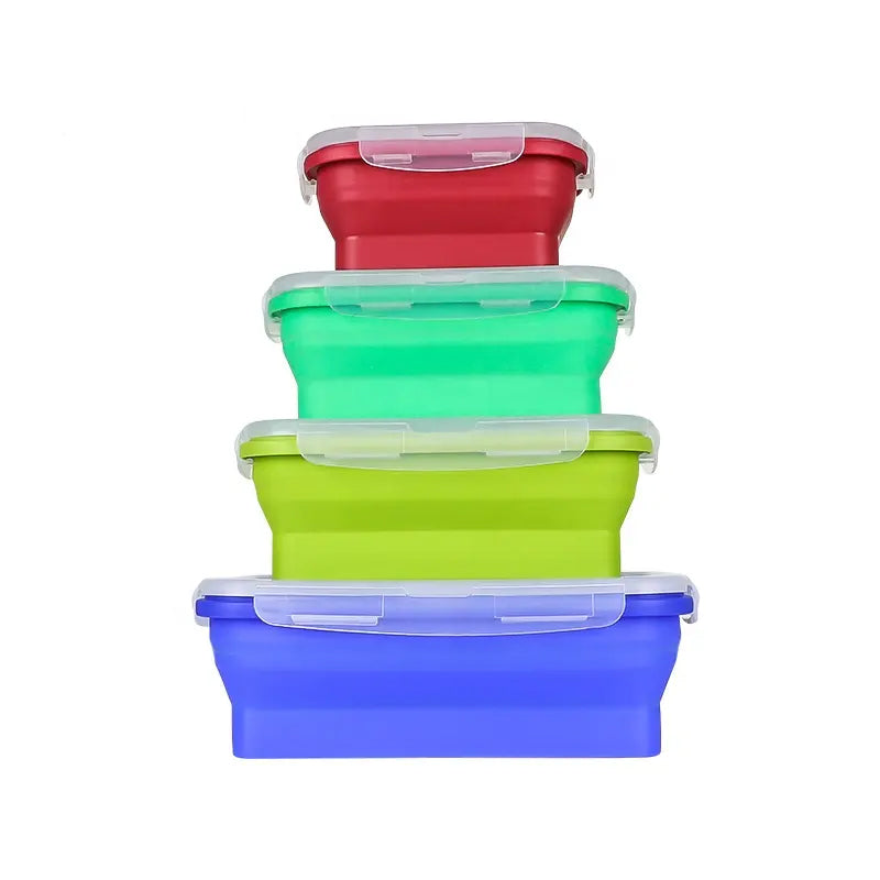 Collapsible Silicone Food Storage Container Set of 4 with Collapsible Mug - Right In Stride