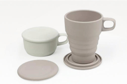 Collapsible Silicone Food Storage Container Set of 4 with Collapsible Mug - Right In Stride