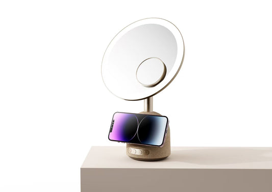 Let It Ride Tech - GlowTune Mirror - 3in1 Mirror, Speaker & Wireless Charger