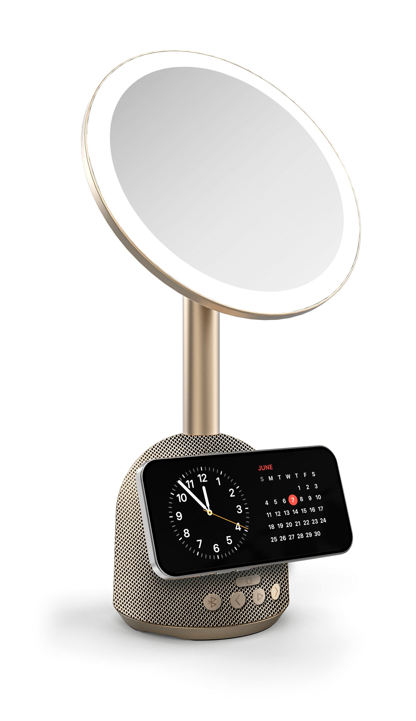 Let It Ride Tech - GlowTune Mirror - 3in1 Mirror, Speaker & Wireless Charger