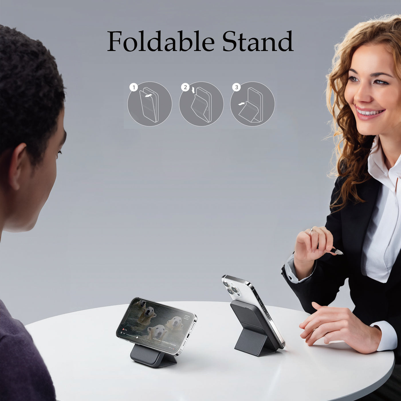 Magnetic Wireless Charging Power Bank with Stand