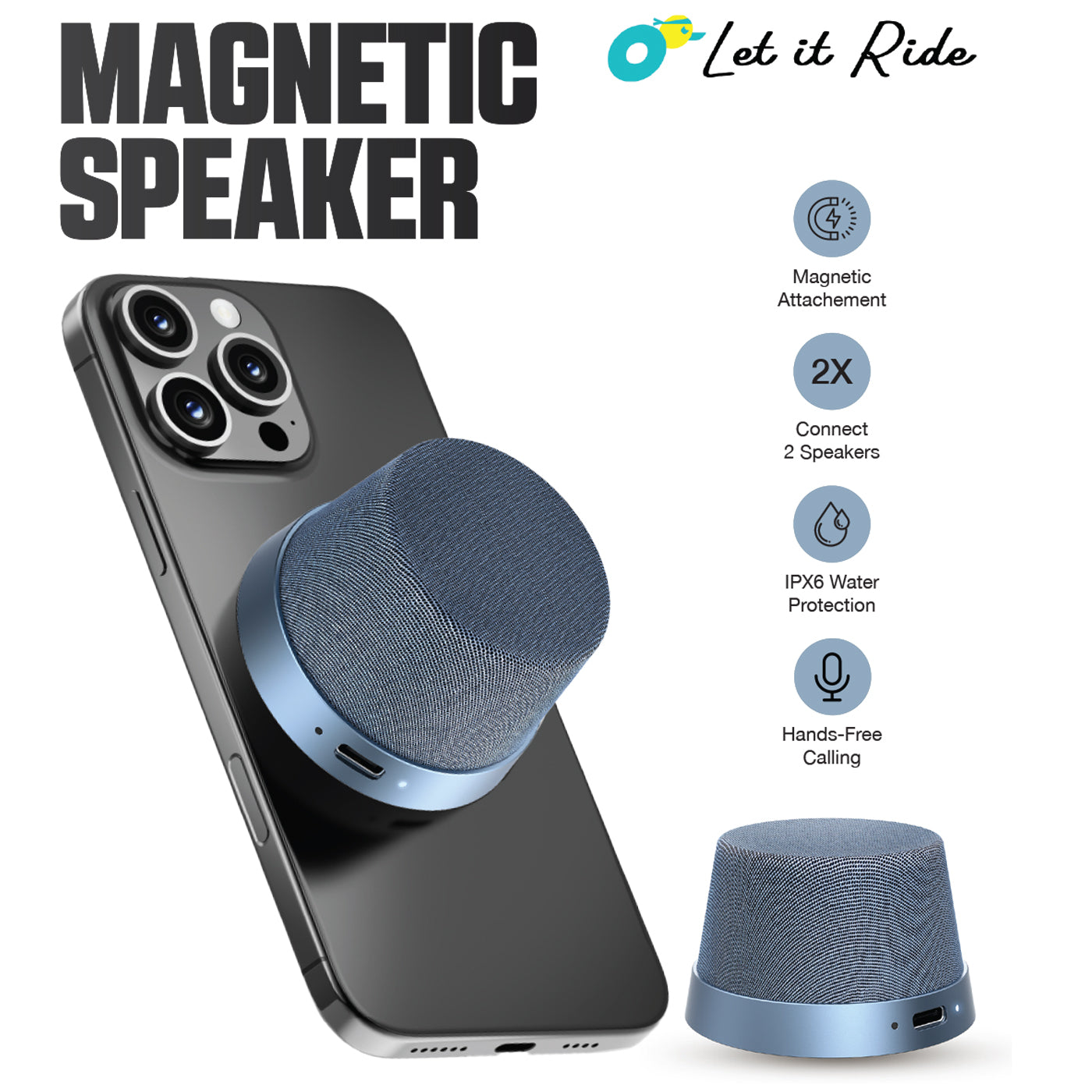 Let It Ride - Magnetic Speaker & Phone Stand