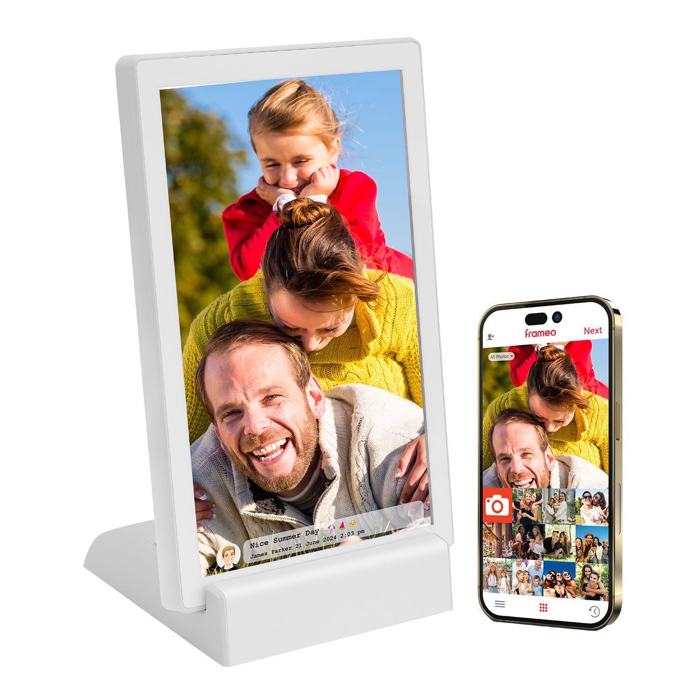 Wireless Digital Picture & Video Frame (Portable Tablet Version) with Dock